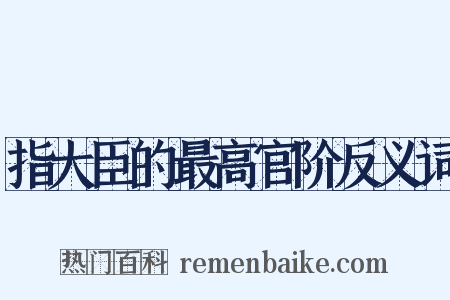 指大臣的最高官阶反义词是什么意思的图片